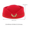 thumbnail image 4 of Chapeau de Servante Aérienne pour Femmes en Laine pour Costume Cosplay Performance Musicale - Taille m(Rouge), 4 of 6