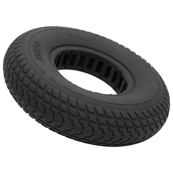 200x50mm ExplosionProof Solid Tyre Rubber Tire Hollow Out Damping for Electric Scooter(Black )