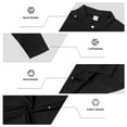 thumbnail image 6 of IYTR Long Sleeve Shirt for Men V Neck Button Up Collarless Solid Color Breathable Pullover with Chest Pocket (Black,L), 6 of 6