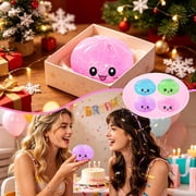 Glitter Dumpling Squishy with Mystery Box, Viral Squishy Dumpling, Colorful Dumplings Stress Balls Fidget Sensory Balls Bao Bun Squeeze (Pink)