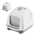 thumbnail image 3 of Cat Litter Box, Fully Enclosed  Pedal Design Cat Toilet Prevent Splashing  for Home Blue,,Green,White, 3 of 8