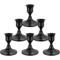 6PCS Black Taper Candle Holders, Vintage Metal Candlestick Holders for Dinner Room Table Centerpiece or Mantel Wedding Party Decor