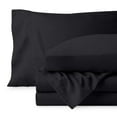 thumbnail image 5 of Bare Home Washed Sheet Set - Premium 1800 Collection - Deep Pocket - 4 Piece - King, Black, 5 of 8