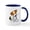White/Navy Inside, variant on CafePress - Pocket Rose JRT Mug - 11 oz Ceramic Mug - Novelty Coffee Tea Cup