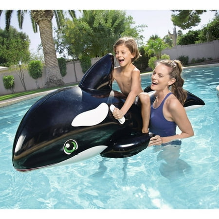 H2OGO! Jumbo Whale Rider Inflatable Pool Float