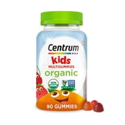 Centrum Kids' Organic Multigummies, Kids Multivitamin Gummies, Organic Multivitamin for Immune Support, Muscle Function, and Brain Health - 90 Count