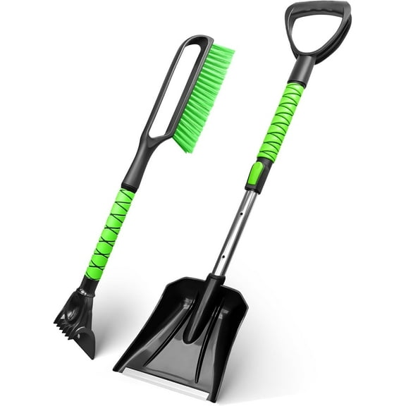 Qonioi Heavy-Duty Car Snow Shovel, Truck Ice Scraper with Rubber Edge ...