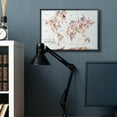 thumbnail image 2 of Stupell Industries Abstract Floral World Map Watercolor Pink Purple Black Framed by Laura Marshall, 2 of 8