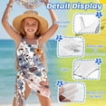 thumbnail image 4 of Xixirimido Retro Daisy Print Girls One Piece Swimsuit with Mesh Cover Up Teen Adjustable Strap Bathing Suits with Removable Bra Swimwear Set, Size 9-10 Years, 4 of 7