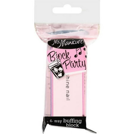 Ms. Manicure Block Party 4-way Nail Buffing Block Single