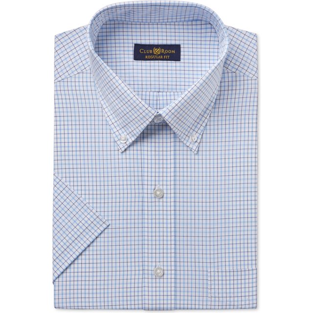 Club Room Camisa de vestir con botones SS de fácil cuidado para hombre ltbldbl 14.5