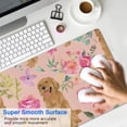 thumbnail image 4 of Long Mouse Pads for Desk,Golden Retriever with Flowers Desk Mats on Top Of Desks, Desk Mouse Pad Extra Large with 3mm Non-Slip Base and Stitched Edge for Gaming,Office,Work,Home 31.5"x11.8", 4 of 6