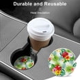thumbnail image 5 of Car Coasters 6 Pack Stone Car Cup Holder Flower Palm Absorbent Drink Car Coaster Ceramic Set Small 2.56 inch Cup Coasters, 5 of 6
