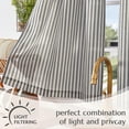 thumbnail image 4 of Striped Linen Kitchen Curtains 24 Inches Tier Curtains Farmhouse Modern Cafe Style Small Window Treatments Airy Light Filtering Rod Pocket for Living Room Bathroom 2 Panels Charcoal Grey, 4 of 7