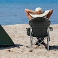thumbnail image 5 of Casabay Oversized Camping Folding Chair with Cup Holder Storage & Cooler Bag, Heavy Duty Steel Outdoor Lawn Chair Supports 500 LBS for Camping, Picnics, Black Gray, 5 of 6