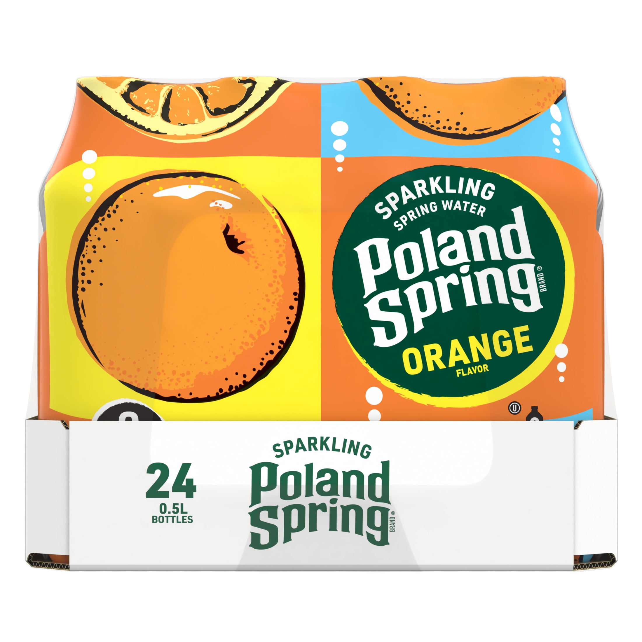 Poland Spring Sparkling Water, Orange, 16.9 Oz. Bottles (24 Count)