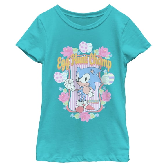 Girls Sonic the Hedgehog Egg Hunt Champ Sonic T Shirt