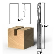 1/4" Dia. 1 Flute Upcut Spiral End Mill CNC Router Bit - 1/4" Shank - Yonico 31115-SC