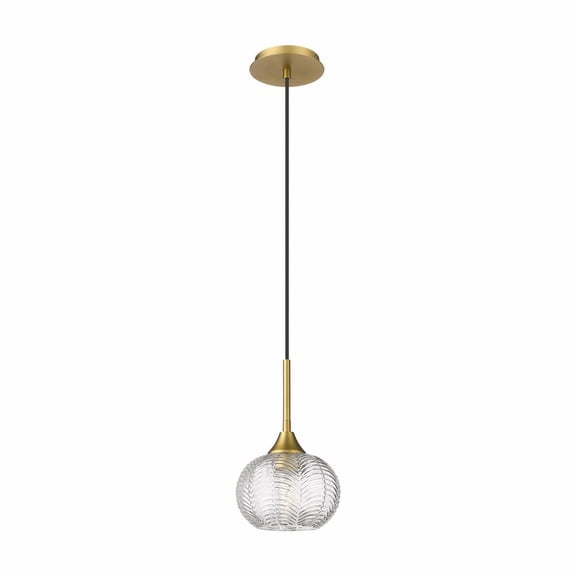 323-1P-BB-G323-7CL Innovations Lighting Berkshire - 1 Light Cord Hung Pendant-11 Inch Tall and 7 Inch Wide-Brushed Brass Finish