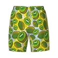 thumbnail image 4 of Lsque Mens Swim Trunks Watercolor Kiwi Fruits Summer Pattern - Bathing Suit Compression Liner - Beach Swim Shorts Swimwear - (S-3XL) - Stretch Quick Dry -XX-Large, 4 of 9