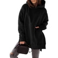 thumbnail image 2 of Split Hem Hoodie Pocket Hooded Sweatshirt Loose Hooded Sweatshirt Split Hem Hooded Pullover Women Casual Hoodies Hooded Pullover Split Hem With Pocket Hooded Sweatshirt Long Sleeve ANGGREK Otros, 2 of 6