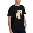 thumbnail image 4 of Men's Abstract Cat Panel Graphic T-Shirt, Cotton Blend Crewneck Short Sleeve Casual Tee, 4 of 8