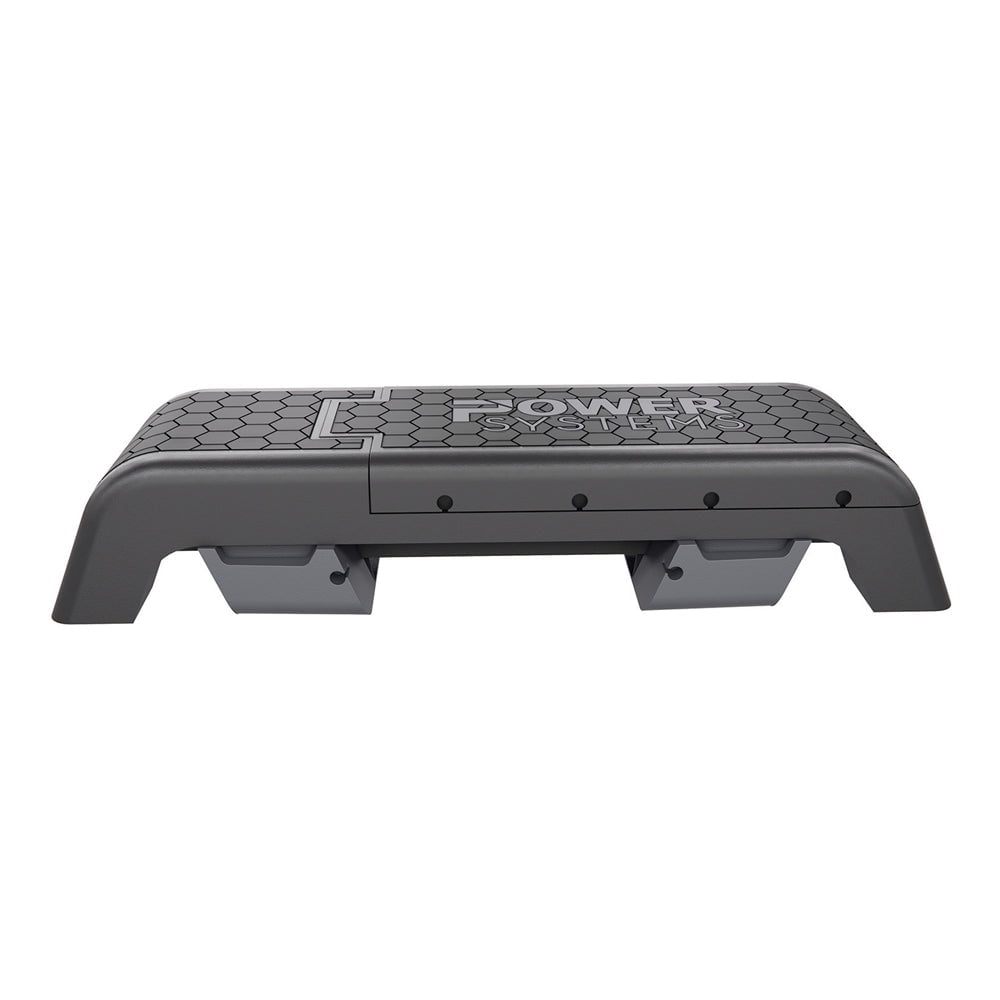 Power Systems Aerobic Deck, Adjustable Fitness Deck Bench w/Adjustable Deck & Resistance Band Clips