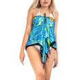 thumbnail image 4 of HAPPY BAY Women's Skirt Bathing Suit Cover-Up Beach Dress Summer Short Bikini Pareos Sarong Wraps Vacation Beachwear for Women One Size Flower, Blue, 4 of 4