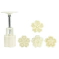 thumbnail image 4 of TABLZONE 1Set White Baking Mold for Moon Cakes with Wear Resistant Material and Beautiful Flower Design, 4 of 9