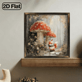 thumbnail image 2 of 2D Flat, Whimsical Fox & Mushroom Forest Wall Art Decor for Bedroom Living Room Nursery, 8x8 Inch Decorative Signs & Plaques, Cute Woodland Animal Fantasy Artwork Gift for Family Friends Childre, 2 of 9