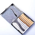 thumbnail image 4 of Silver Cigarette Case Box Metal Cigarette Case For Men Can Holds 20 Cigarettes, 4 of 5