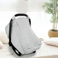 thumbnail image 6 of Muslin Car Seat Cover Baby, 3-1Infant Car Seat Covers for Babies,Summer Baby Car Seat Cover for Boys Girls with Breathable Window, Lightweight Infant Car Seat Canopy,Gray, 6 of 6