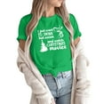 thumbnail image 1 of Gibobby Camiseta Navideña De La Mujer Camisetas estampado navideño para mujer, camisetas de manga corta, camisetas holgadas informales, camiseta de algodón(AG,G), 1 of 5
