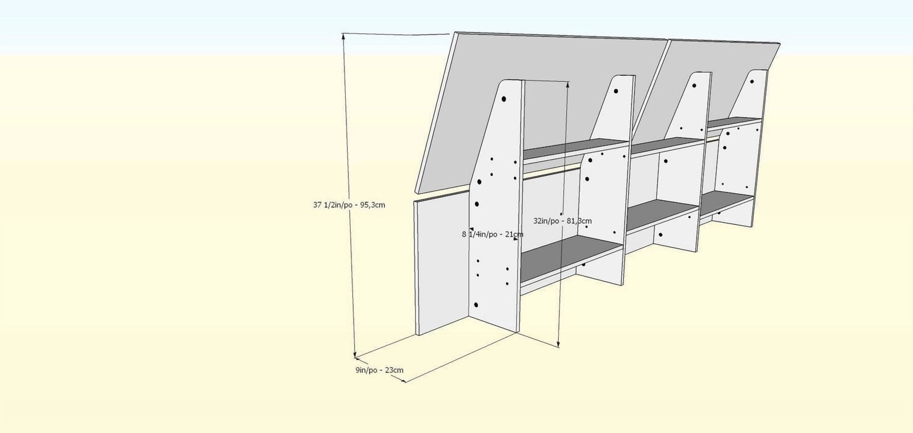 Lit plateforme avec tête de lit panoramique Alibi de Nexera, fini Noyer