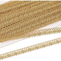 Filigree Corrugated Lace Ribbon Lace Trim for Clothing Accessories golden 5/8 inch(16mm) about 20 yards/card