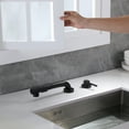 thumbnail image 2 of SUMERAIN 2 Hole Kitchen Sink Faucet with Pull Out Sprayer, Black Kitchen Faucet with Side Single Handle, Front Window, 2 of 10