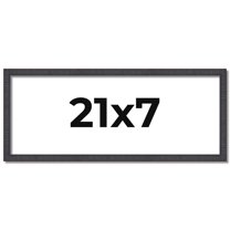 21x7 Rustic Brown Real Wood Picture Frame Width 0.75 inches | Interior Frame Depth 0.5 inches |