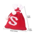 thumbnail image 3 of Fmbmuo Red Christmas Gift Bags Small 26 Letter 1Pcs Decorations Cloth Drawstring Fluorescent Christmas Bag for Office Party Gift Exchange, 3 of 5