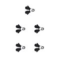 thumbnail image 2 of Jumpingount 1 par de guantes para niños pequeños, adorables, cómodas fundas para mantener el calor, accesorio de ropa, cubierta para los dedos Negro 5Conjunto, 2 of 6