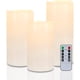 thumbnail image 1 of Velas sin llama grandes impermeables para exteriores de 10 x 4 pulgadas con control remoto y temporizador, velas de pilar LED intermitentes que funcionan con pilas para sillones reclinables al aire libre, porche, de larga duración, juego de 2 marfil oscuro 4 "x6" 8 "10", 1 of 5