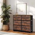 thumbnail image 3 of ACCVER Dresser for Bedroom 8 Storage Drawer, Fabric Closet Chests Organizer Tower with Wooden Top Metal Frame for Living Room Hallway Entryway, 3 of 6