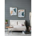 thumbnail image 4 of A&B Home Modern Abstract Framed Under Glass Wall Art - Set of 3 - 22"W x 26"H x 0.6?L - Blue/Orange, 4 of 5
