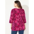 thumbnail image 2 of Catherines Women's Plus Size Suprema 3/4 Sleeve V-Neck Tee, 2 of 5