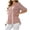 Orange, variant on Jalioing Womens Plus Size Blouses Summer Casual Loose Button Down Shirts Fashion Half Bell Sleeve V Neck Striped Tops