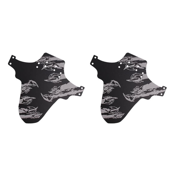 Maytalsory Bicycle Splasher Tire Wheel Guard Road Fix Gear Guard Bike Universal Dirtboard Five-pointed Floral Print Mudguard Claw 2Set