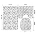thumbnail image 3 of Black White Games Pattern White Patter Bathroom Rugs Sets 3 Piece,Toilet Cover Set,Absorbent Non Slip Bathroom Mats Sets with U-Shaped Contour Rug Toilet Rug Set, 3 of 5