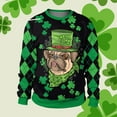 thumbnail image 2 of PMUYBHF Chandails à Capuche pour Hommes Chandail Homme Printemps et Automne Grande Fleur Imprimé Intégral Manches Longues Col Rond Sans Capuche Floral Tendance Mode Chandail en Molleton de Base Chandail en Molleton Graphique pour Hommes, 2 of 3