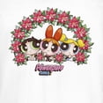 thumbnail image 2 of Junior's The Powerpuff Girls Christmas Poinsettia Wreath Graphic Tee White Large, 2 of 3