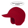 thumbnail image 4 of ievspot Men Winter Knitted Hat with Short Brim Thick Ear Protection Grandpa Elastic Outdoor Cap Outdoor School Commuting, 4 of 8