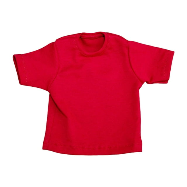 Ropa para muñecas masculinas a escala 1/6, camisetas de pareja, trajes de pareja en miniatura de manga corta Rojo